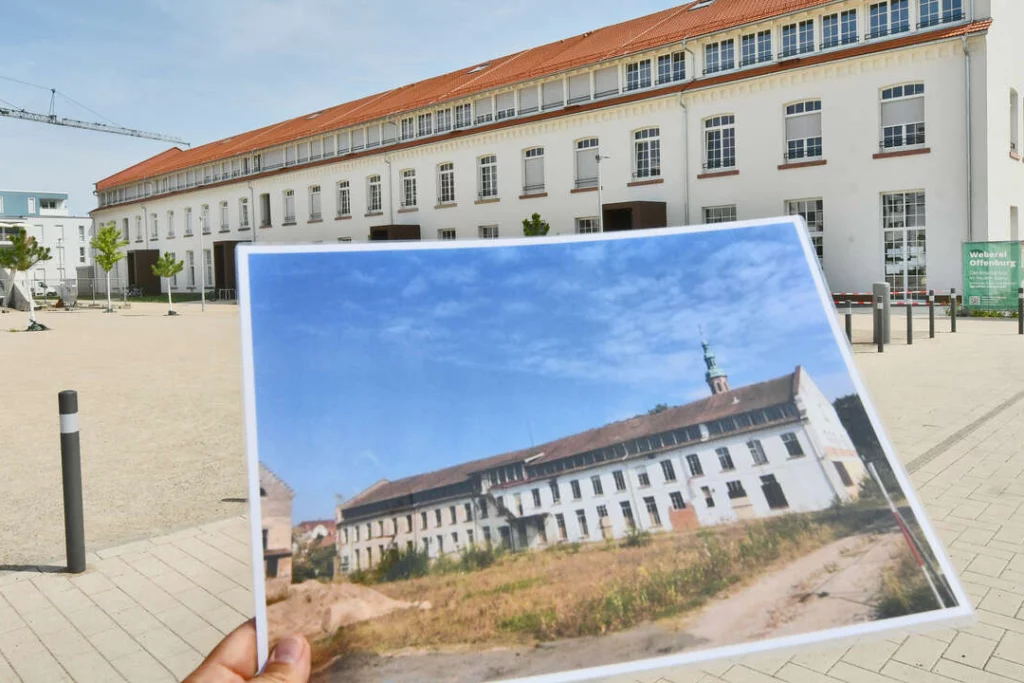 Vorher/Nachher-Vergleich - Weberei Offenburg