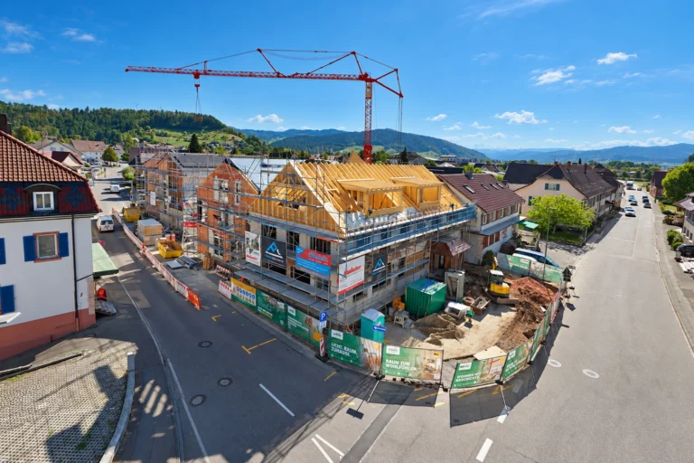Baustellenbild vom Baufortschritt im September