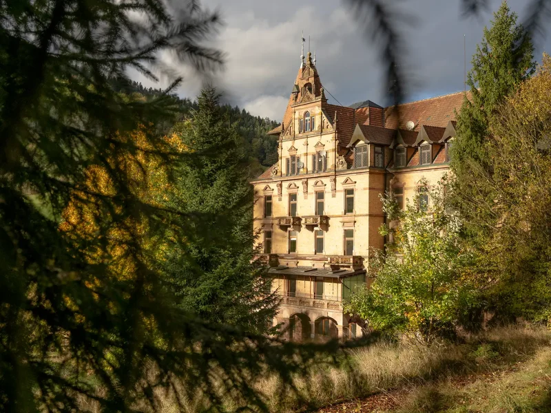 Blick auf Schloss Rothschild in Nordrach