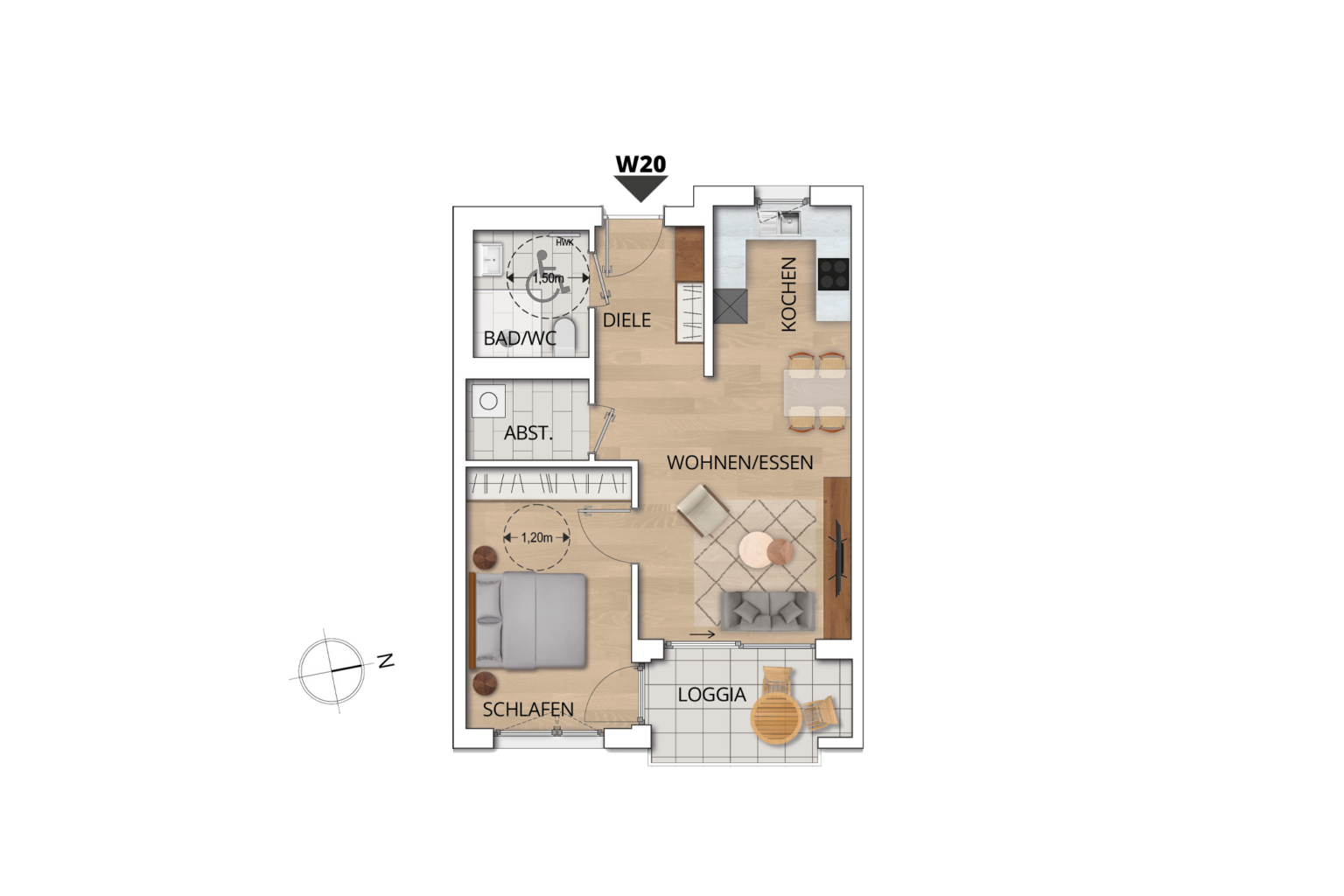 Grundriss Wohnung 20